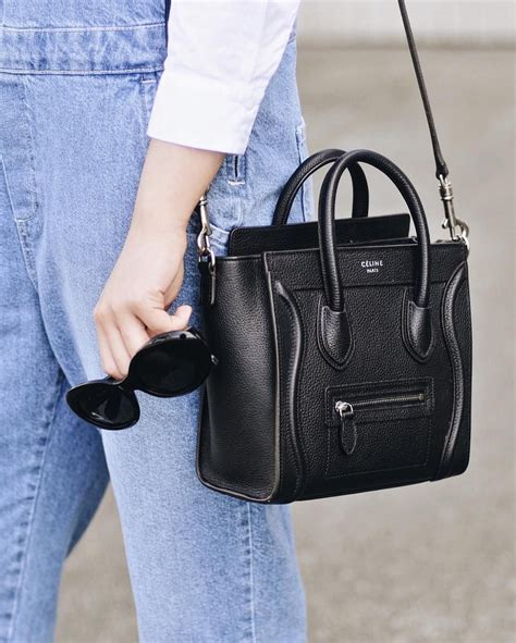 celine luggage nano tote crossbody bag|celine shoulder luggage tote price.